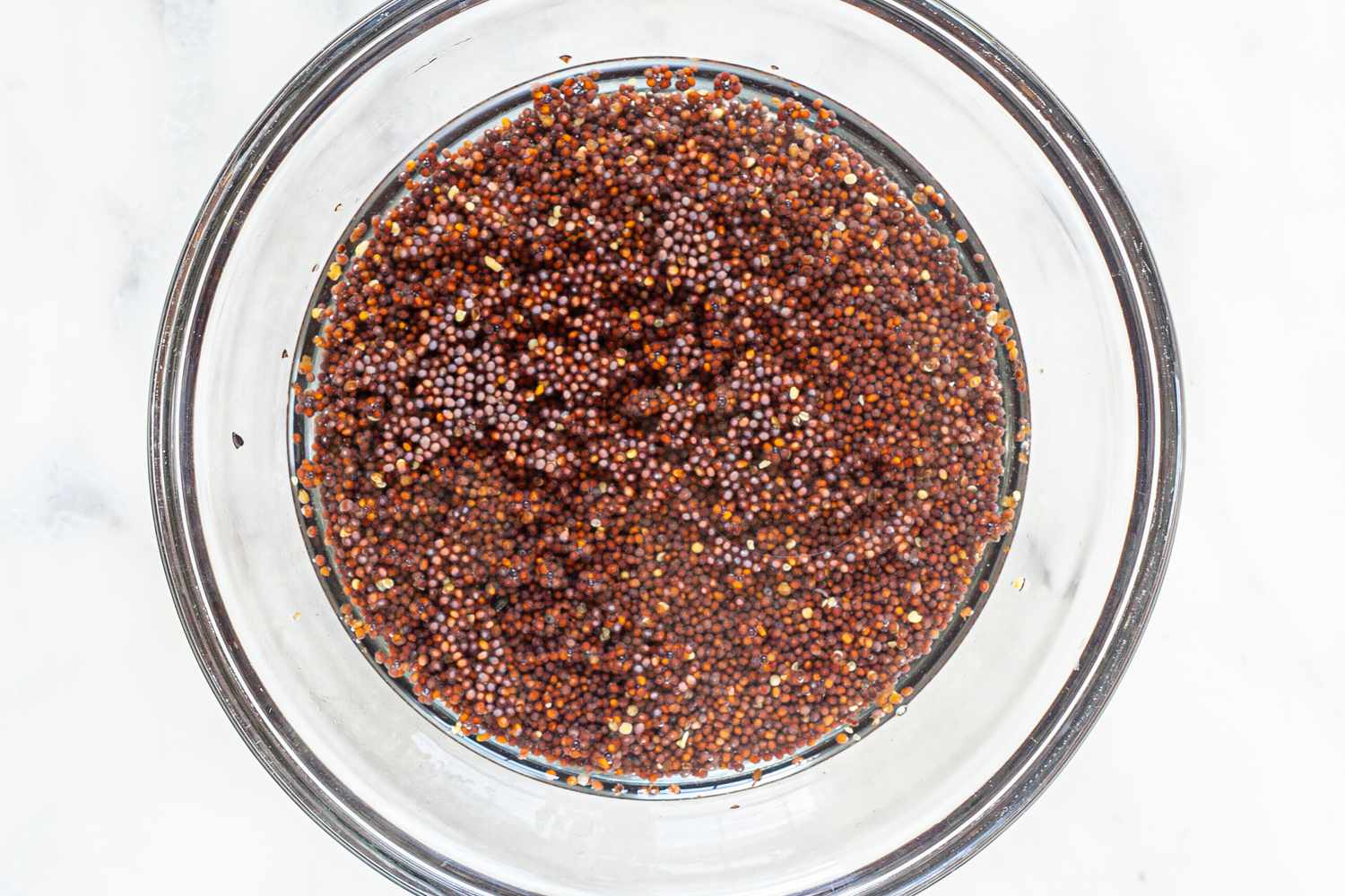 Making a coarse-ground Dijon mustard by soaking mustard seeds.