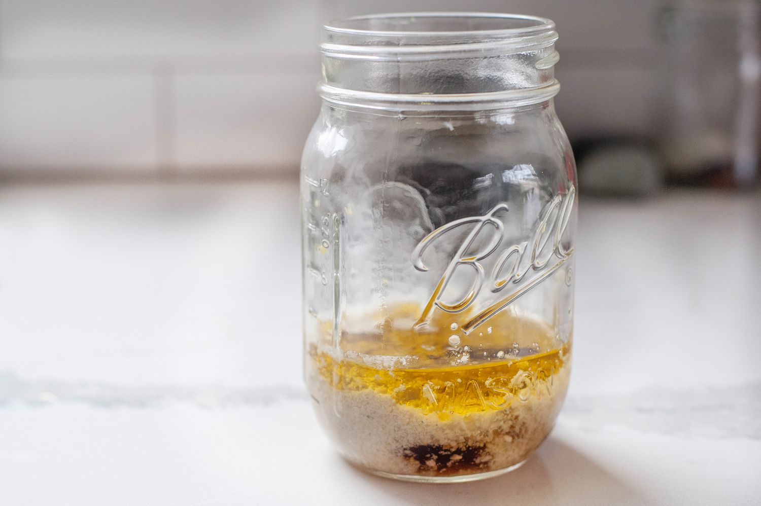 Ingredients for Sesame Dressing in Jar