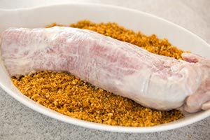 breaking pork tenderloin in panko