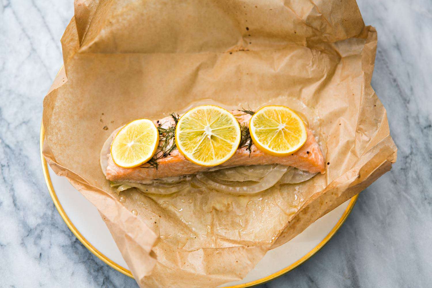 Salmon and Fennel Baked in Parchment