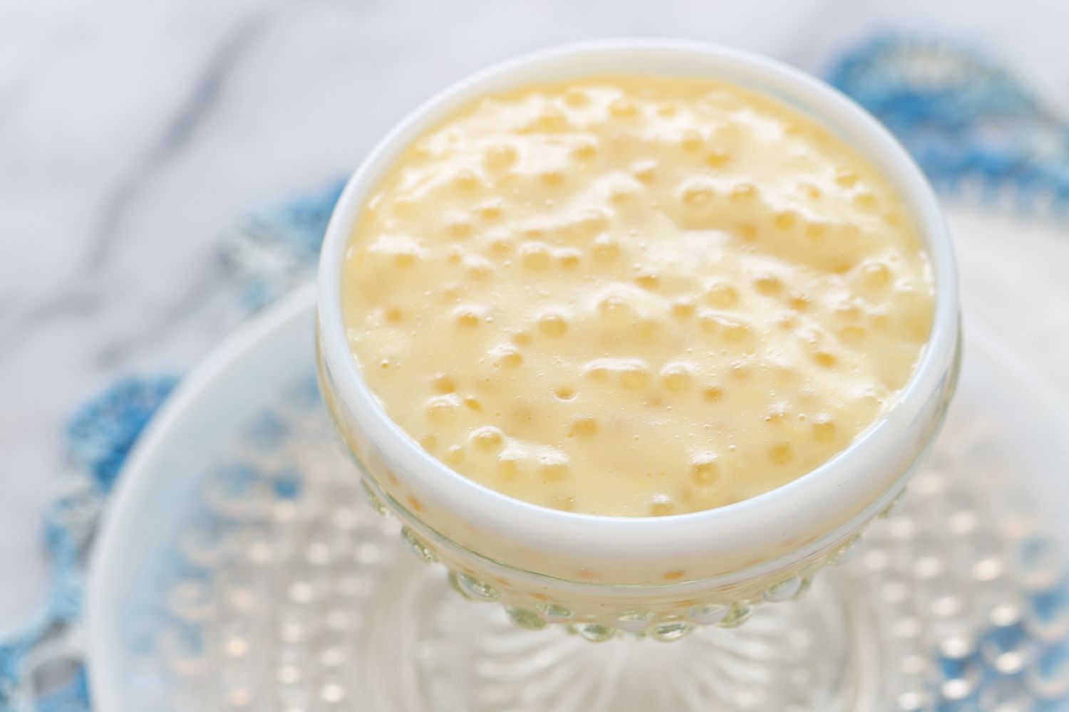 Tapioca Pudding in a glass dish