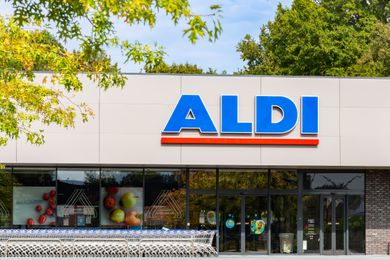 The outside view of an ALDI store