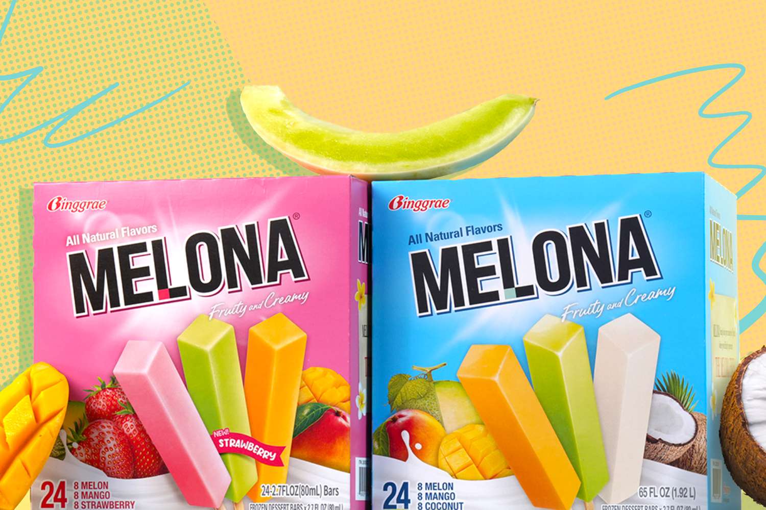 Value pack boxes of Melona ice cream bars
