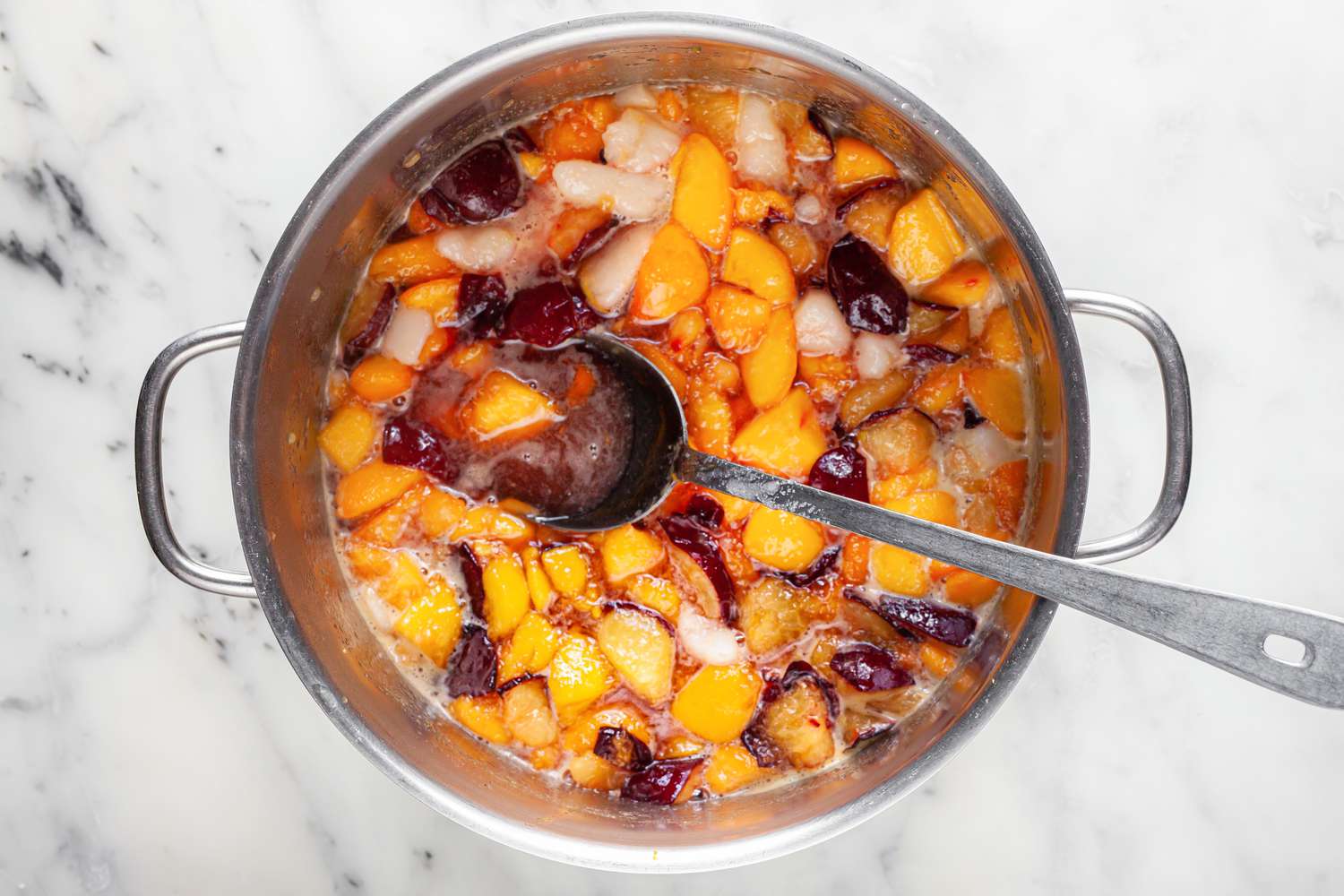 Fruit Boiled Together for Peach, Pear, and Plum Jam