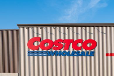 Costco building facade with logo and signage