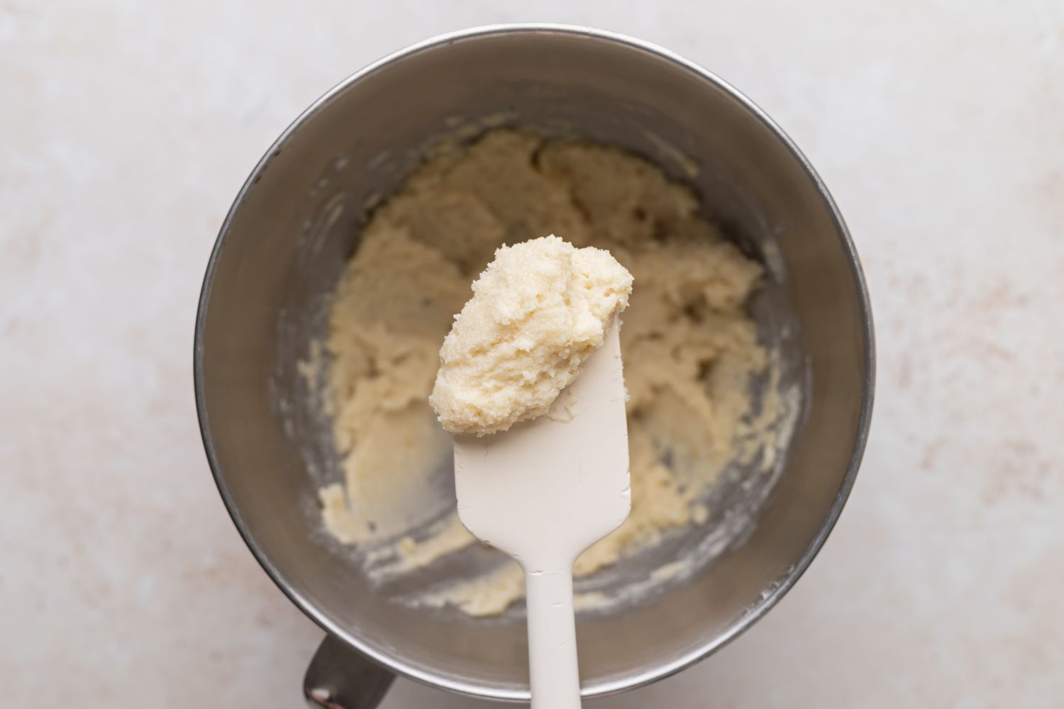 Making the filling in a stand mixer for a kringle recipe.