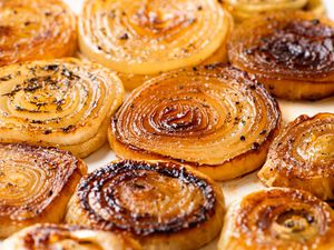 close up view of Melting Onions