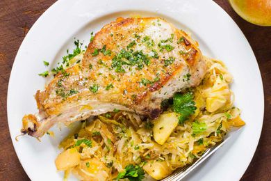 Pork Chops in a Skillet