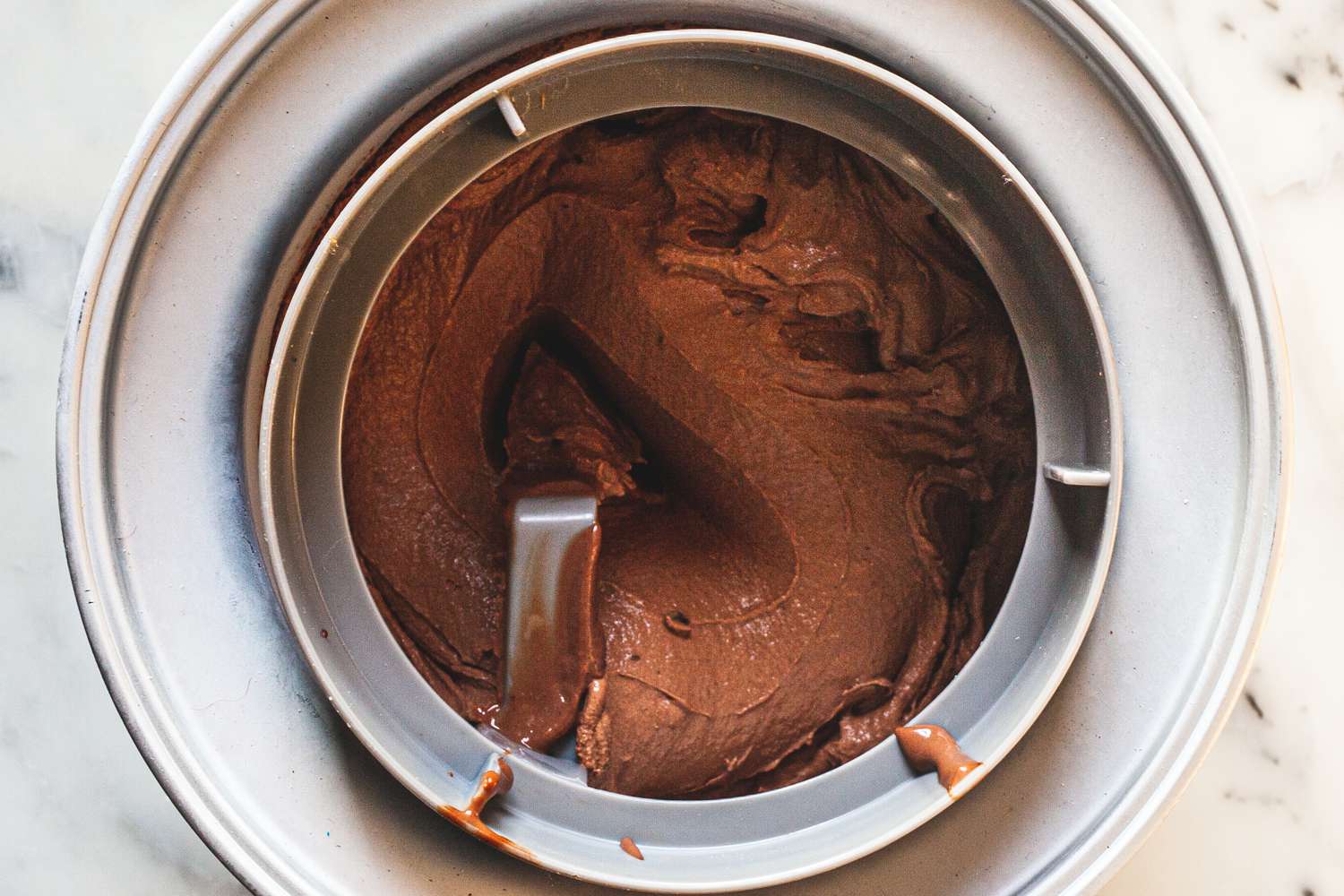 Churning mexican hot chocolate recipe for ice cream.