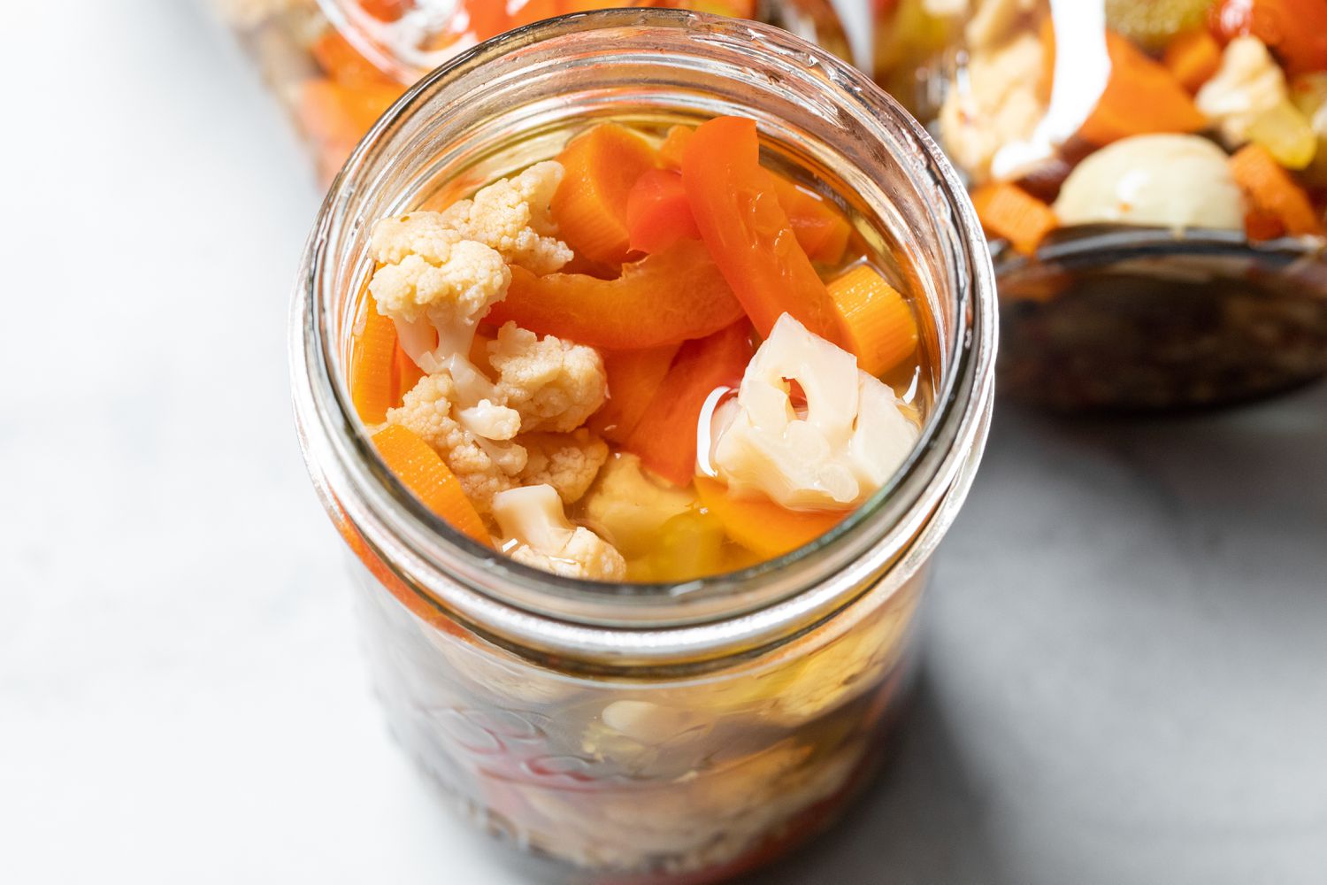 Homemade Giardiniera in a Jar