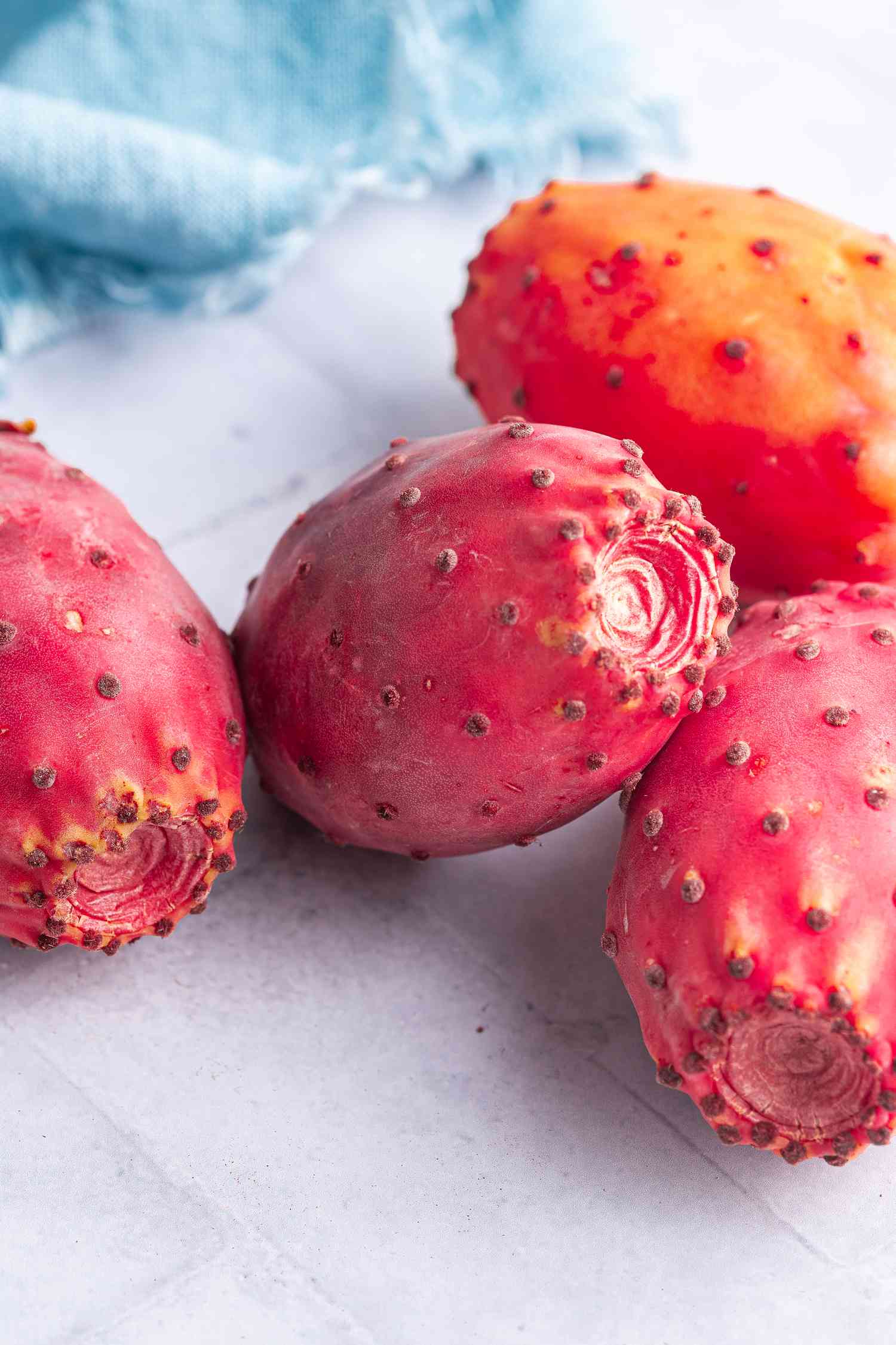 A Bunch of Prickly Pears on a Counter