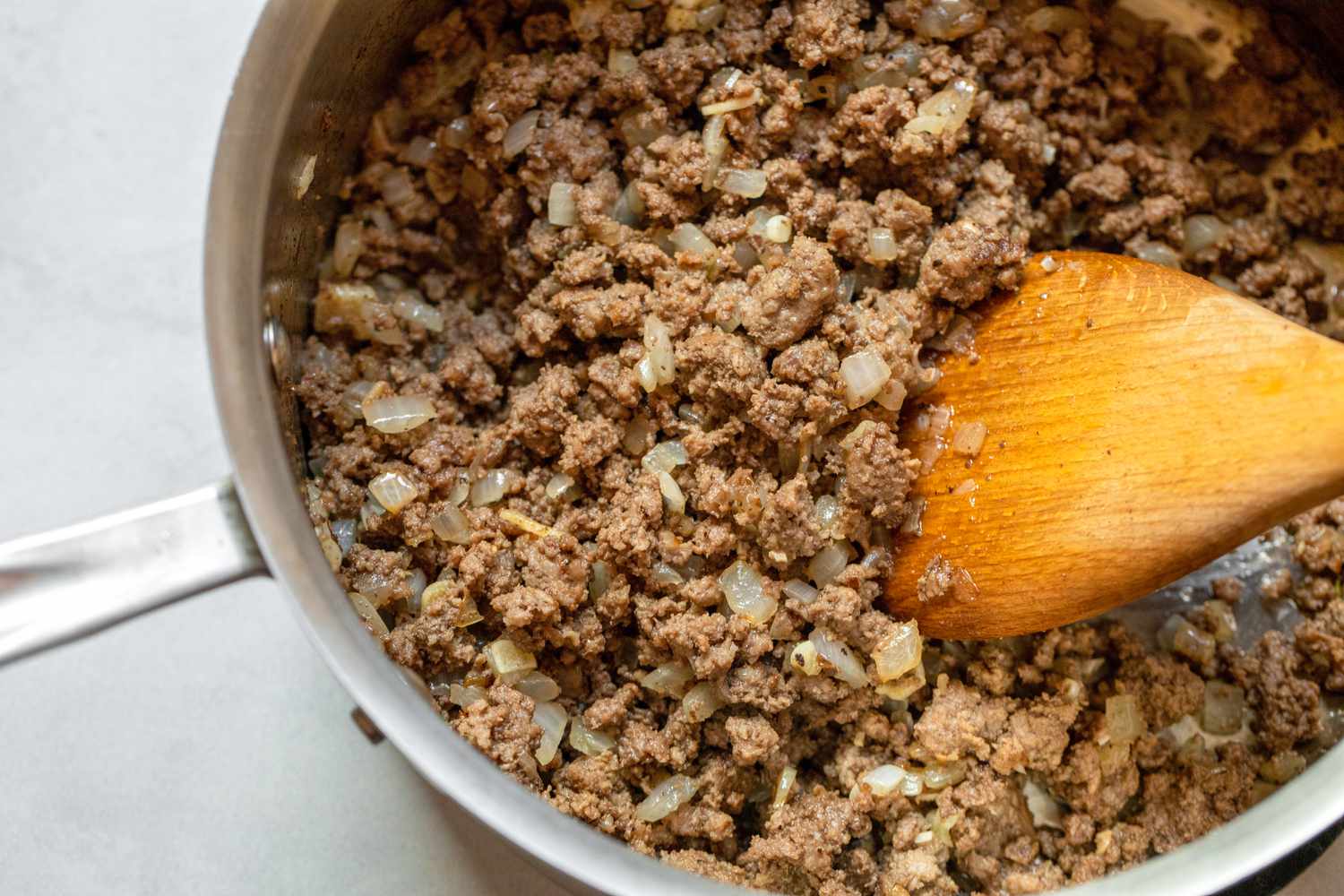 Cooked Ground Beef Filling for NYC Chopped Cheese 