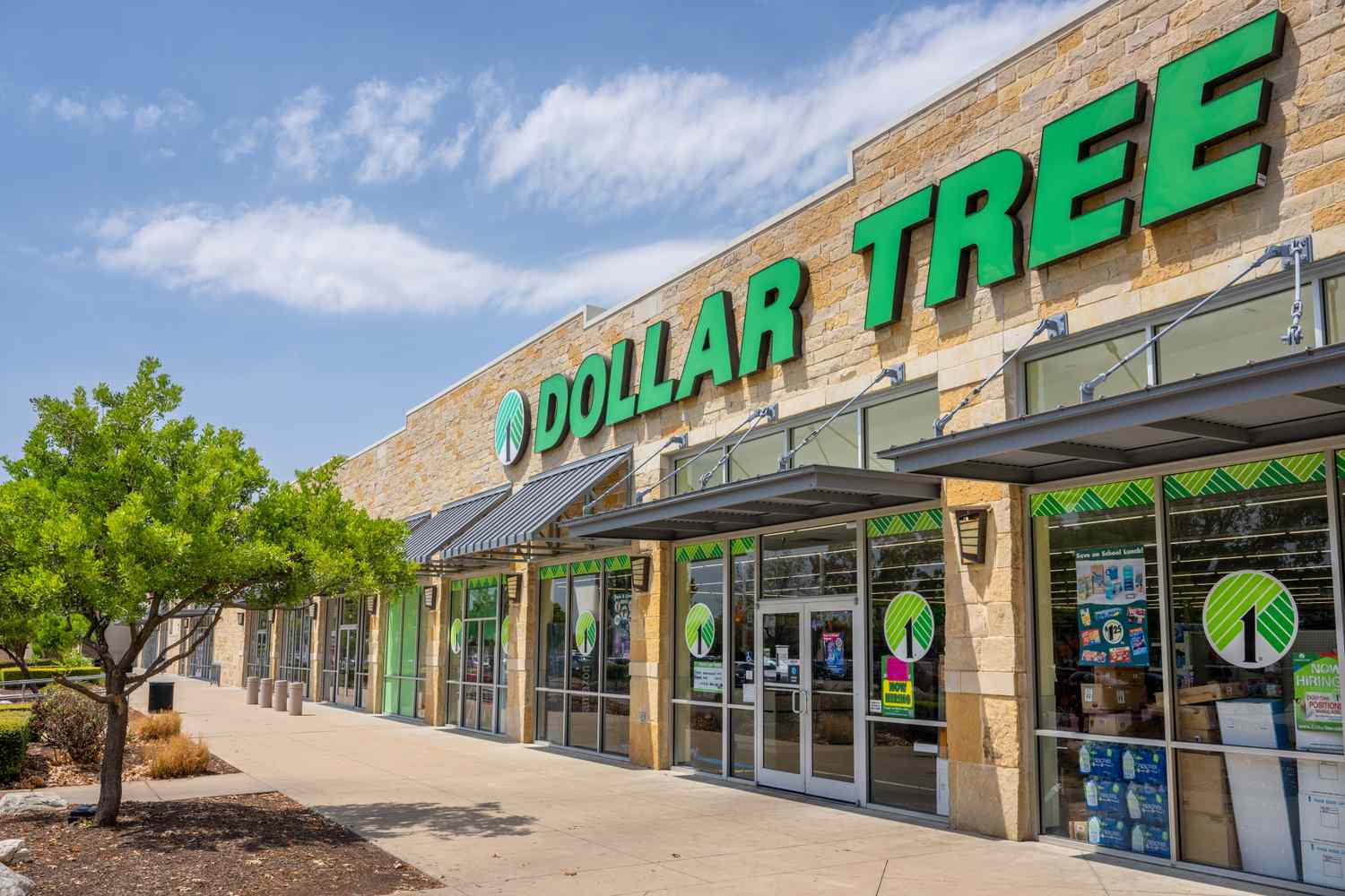 Dollar Tree storefront with signage and entrance
