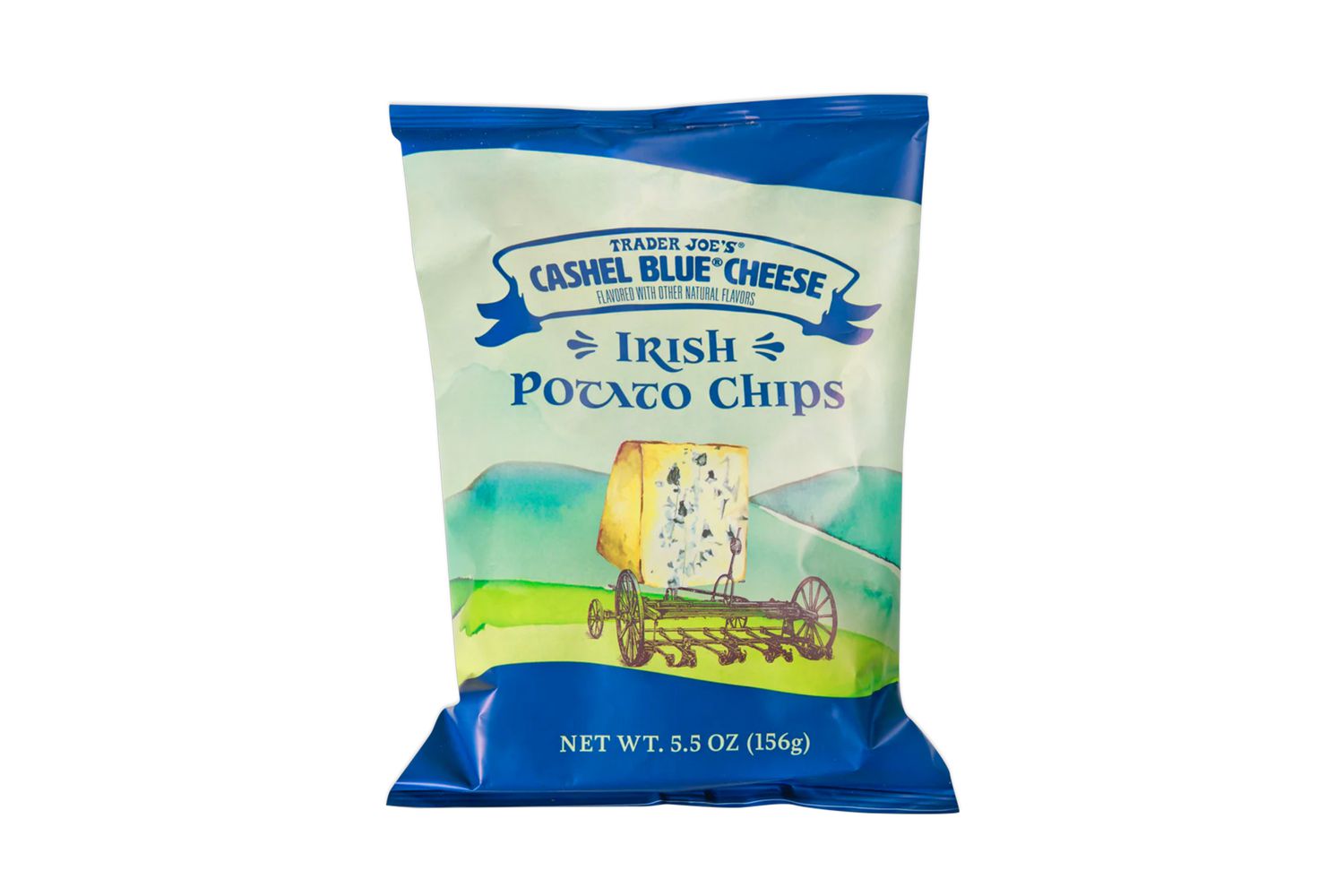 A bag of Trader Joe's Irish potato chips