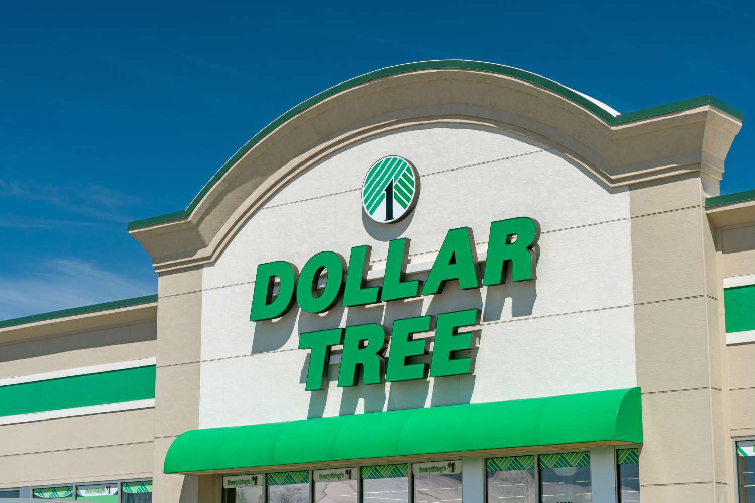 Dollar Tree storefront with signage and logo