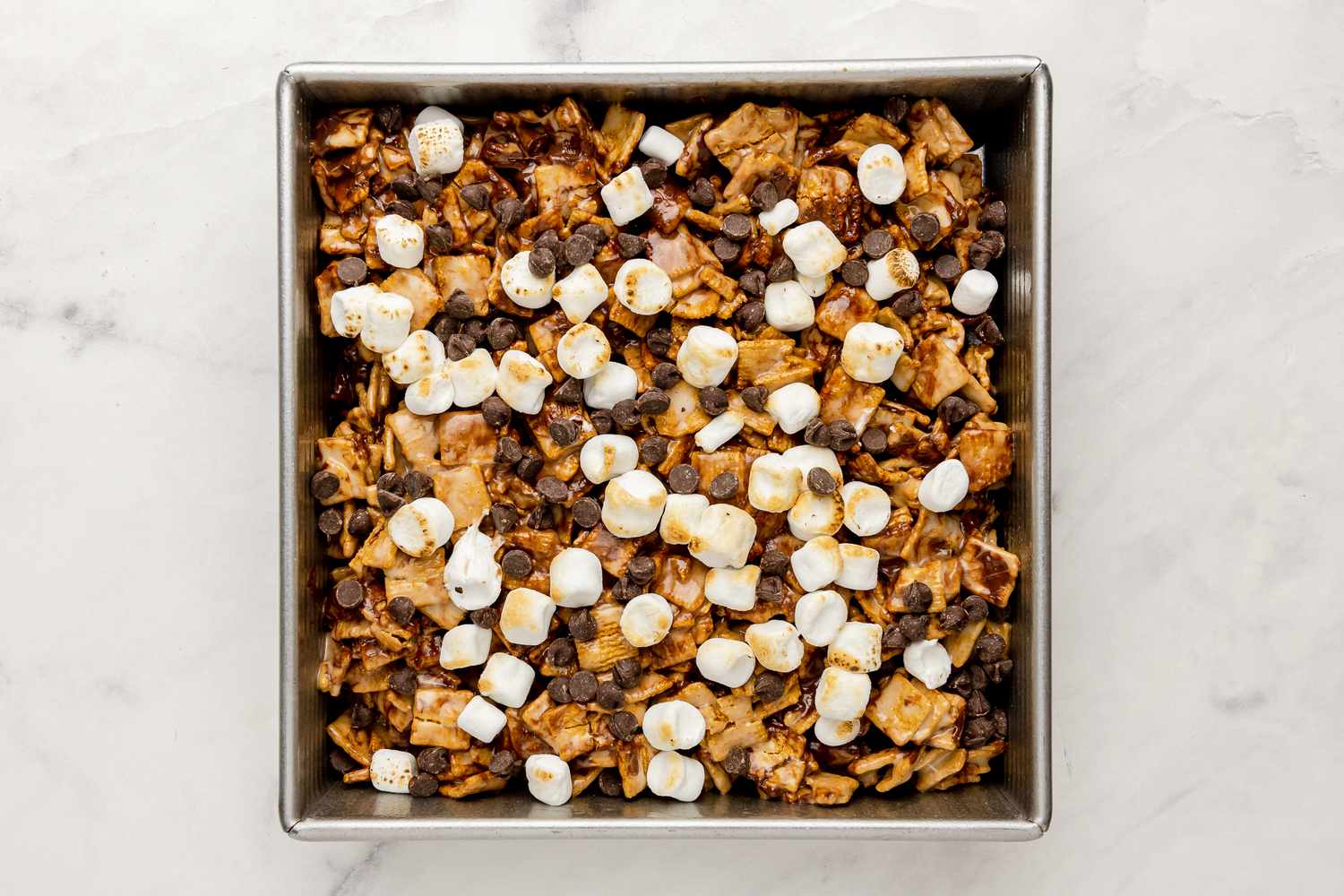 S’mores Cereal Bars in Baking Pan 