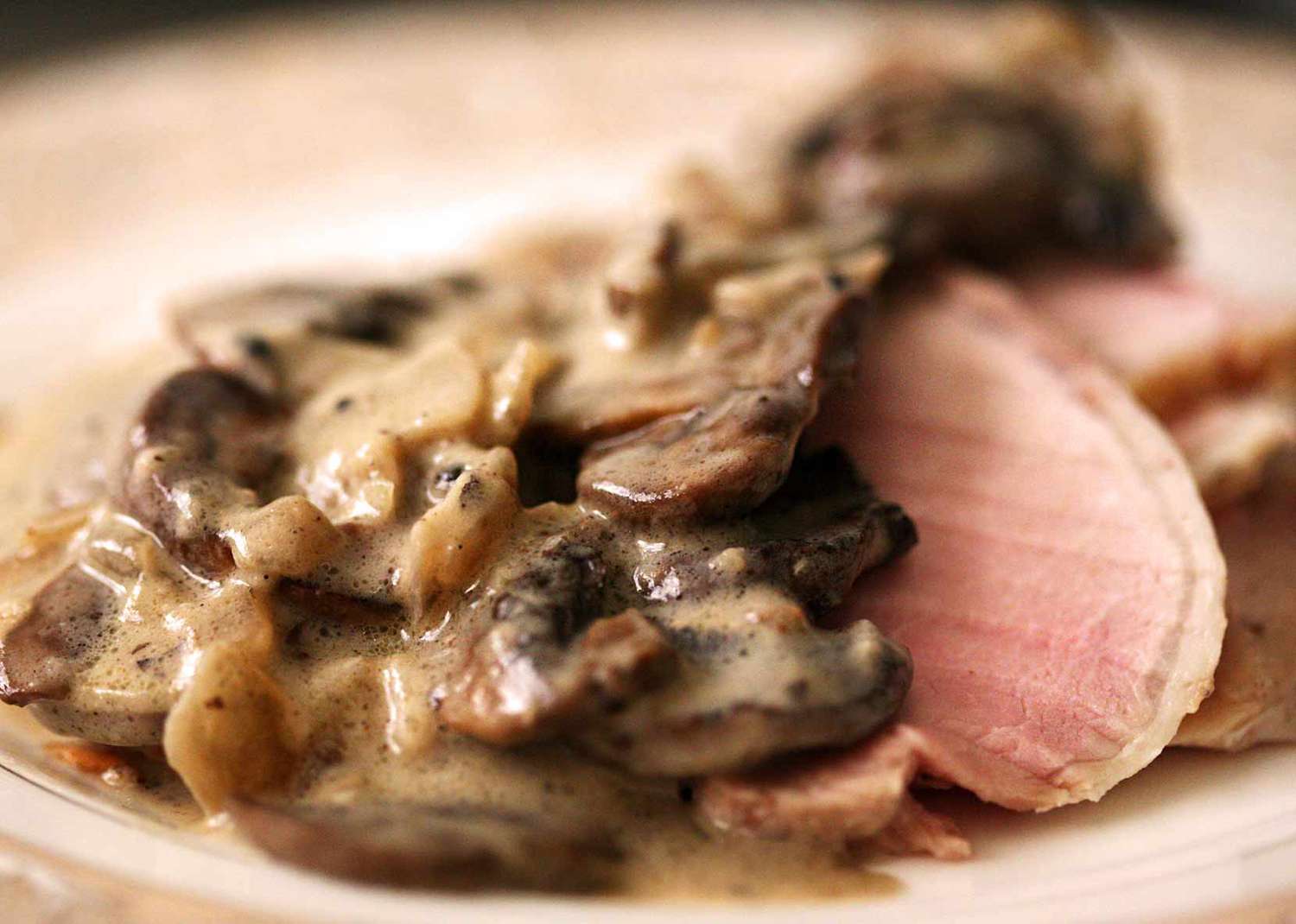 Pork Roast Cardamom Mushrooms