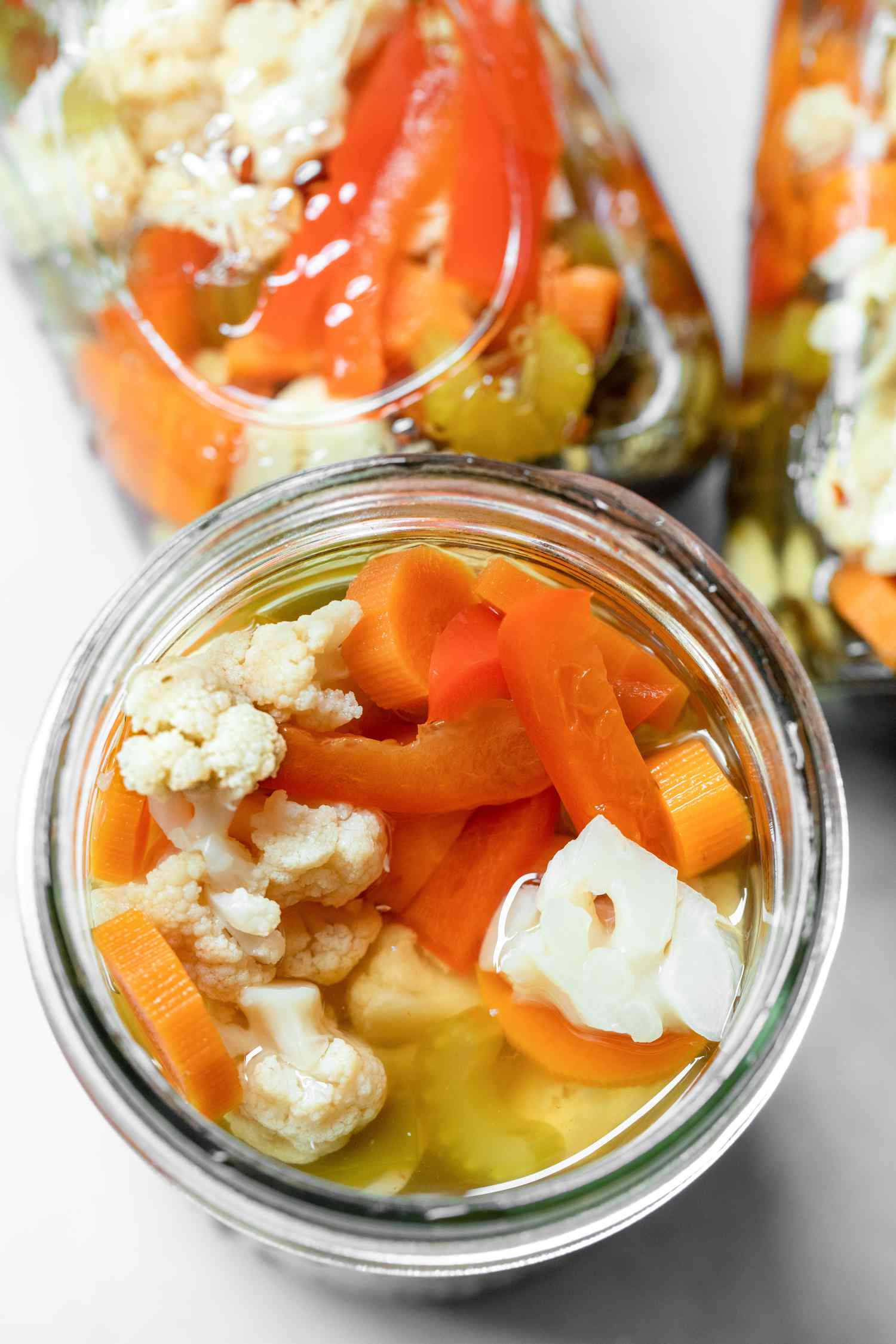 Homemade Giardiniera in a Jar