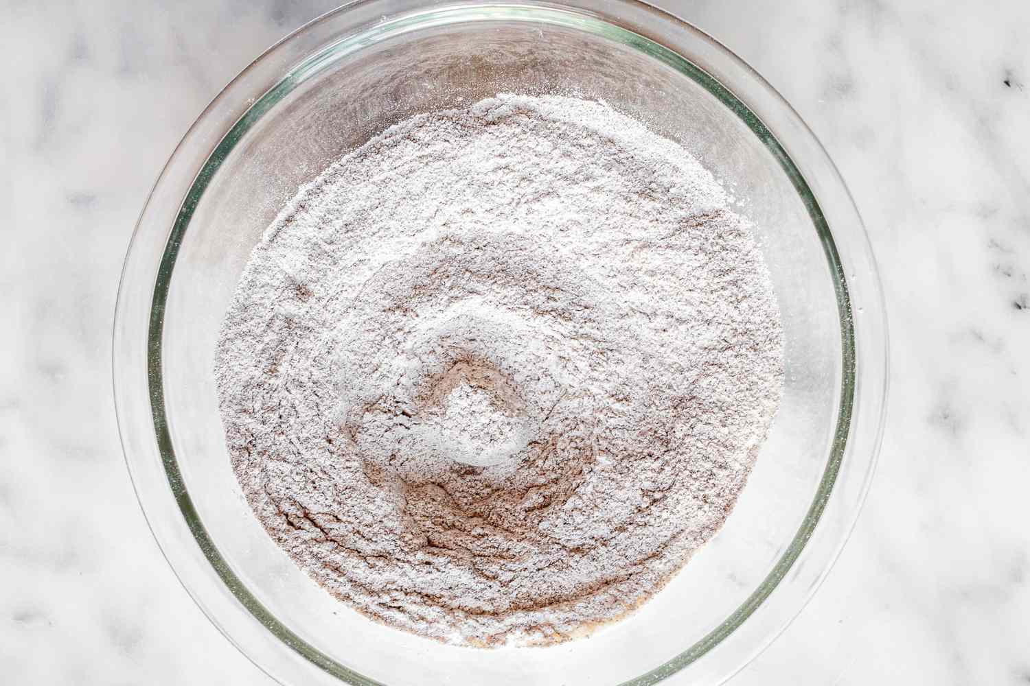 Bowl of Dry Ingredients for Buckwheat Pancakes Recipe