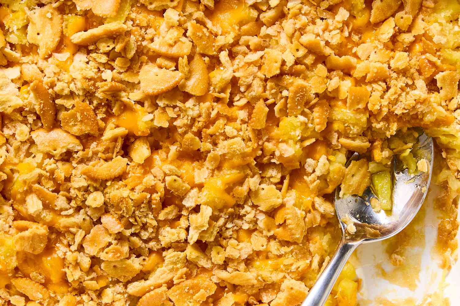 close up of Pineapple Casserole
