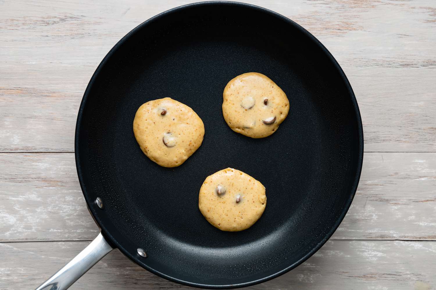 Buckeye Pancakes Cooking on Skillet