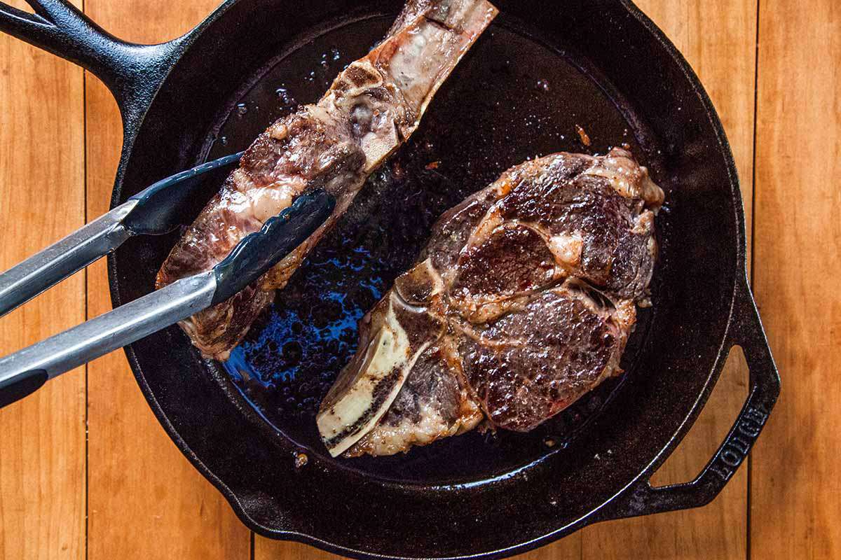 How to Cook Steak Sous Vide sear the steaks