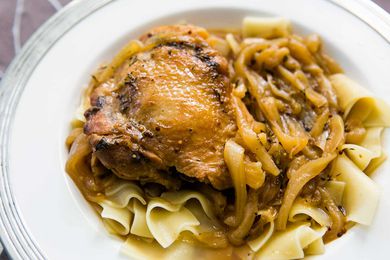 Beer Braised Chicken and Onions