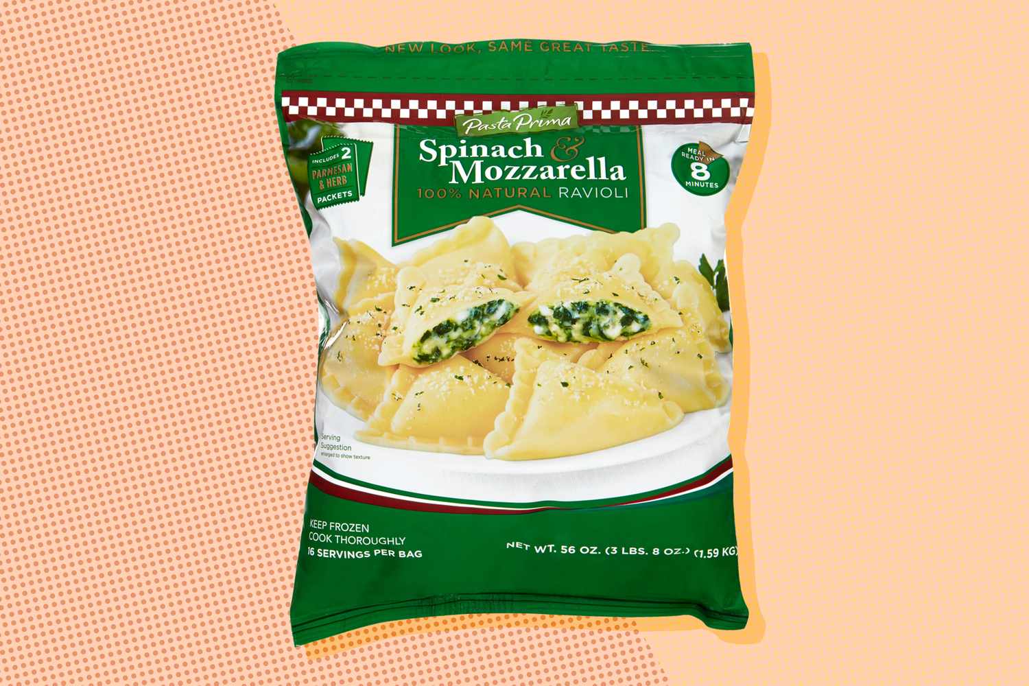 Package of Spinach Mozzarella Ravioli