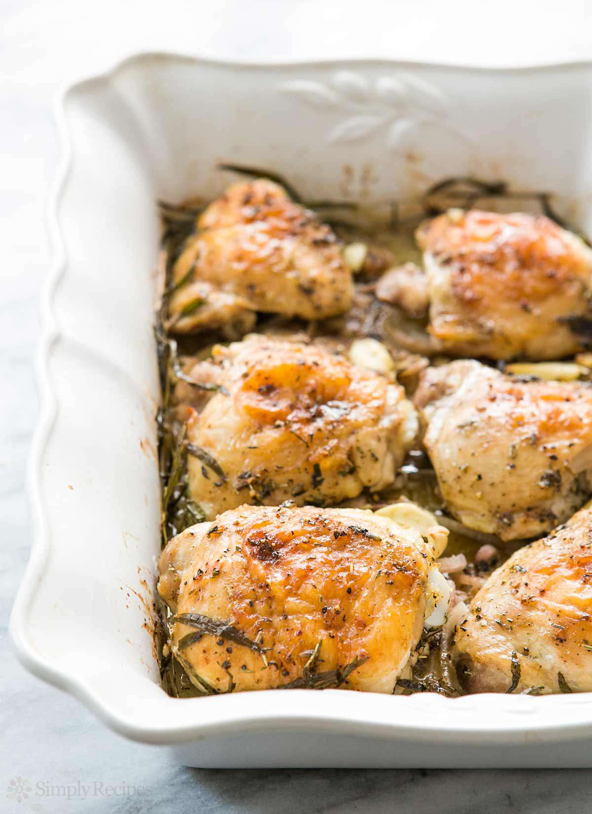 Herb Roasted Chicken Thighs with Potatoes