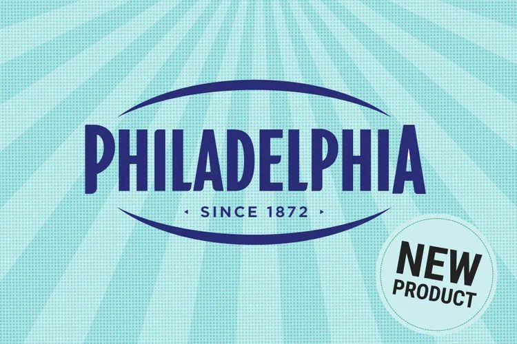 Logo of Philadelphia Cream Cheese with a New Product label