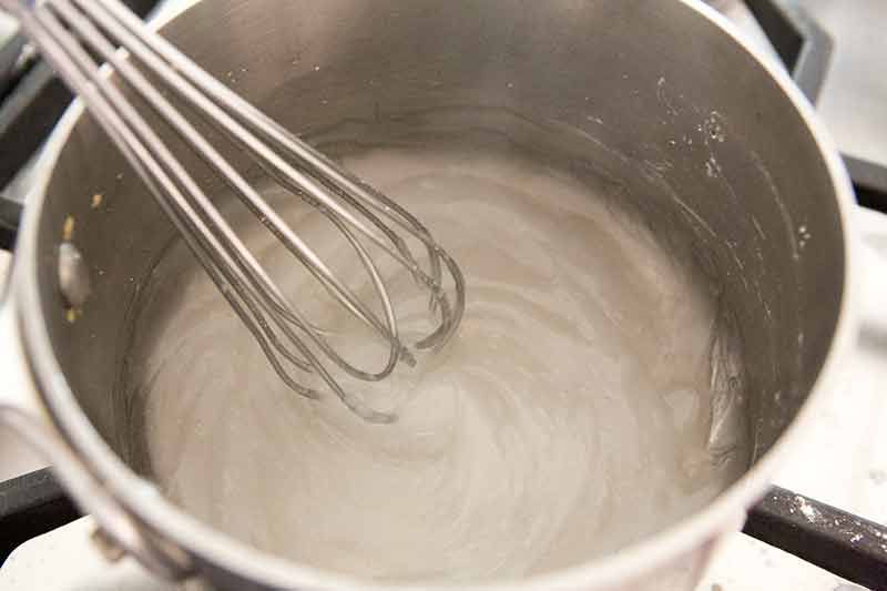 Cornstarch preparation for meringue for lemon meringue pie