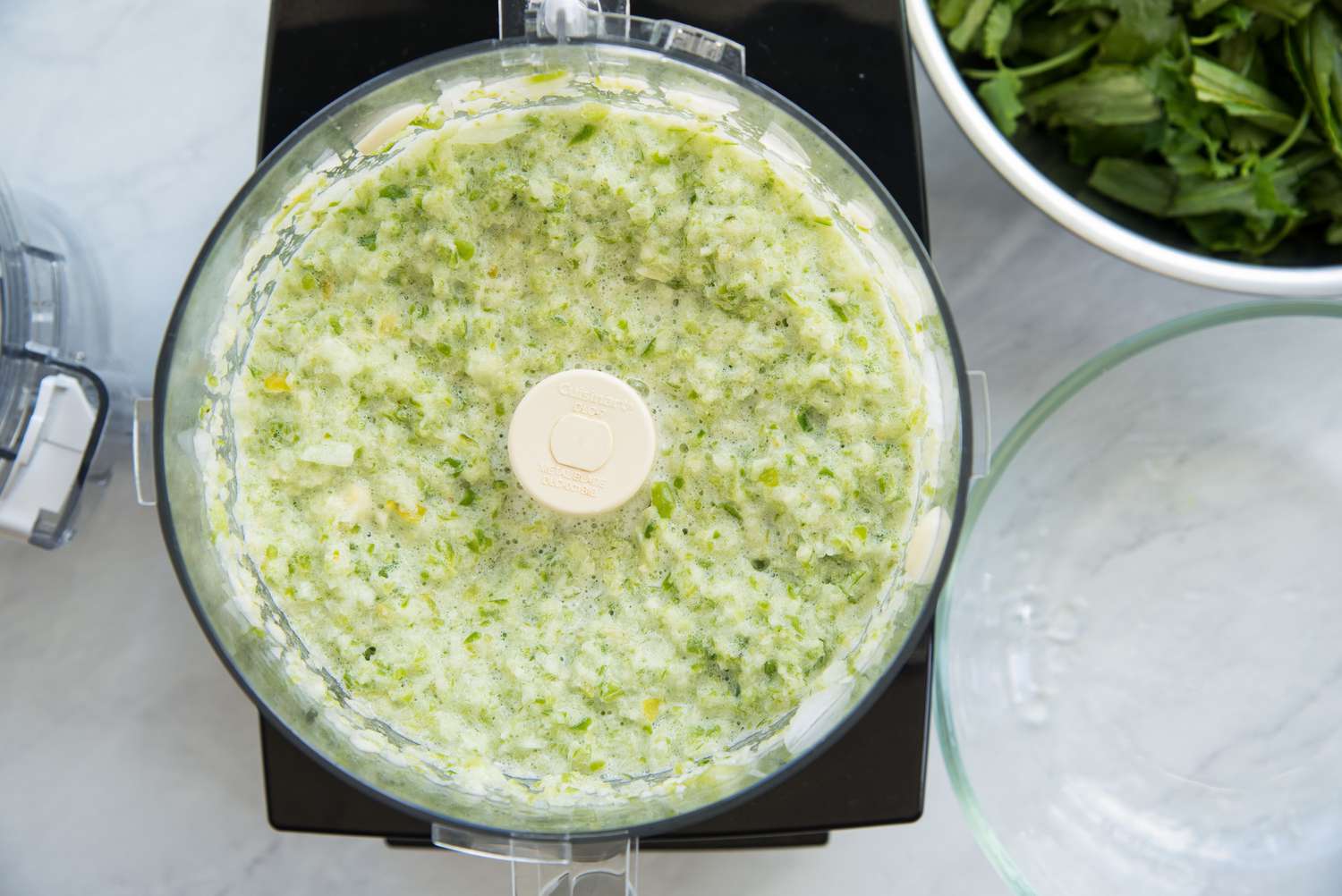 Blend Onions and Peppers in Food Processor for Recaito Recipe