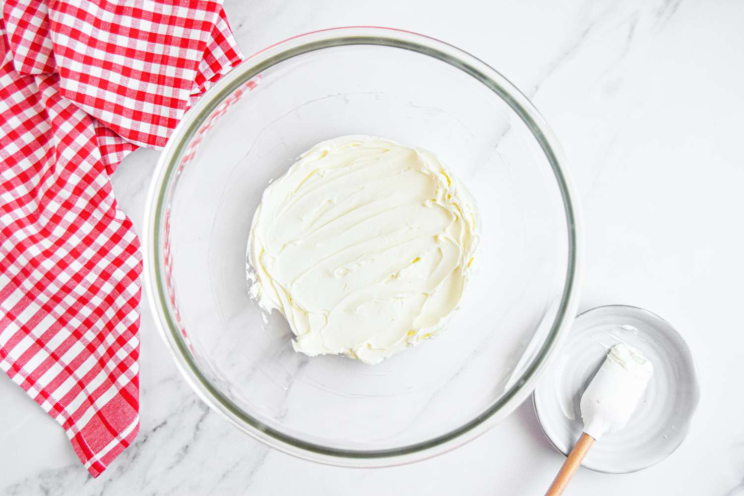 Bowl of Mascarpone for Ricotta Mousse with Balsamic Strawberries