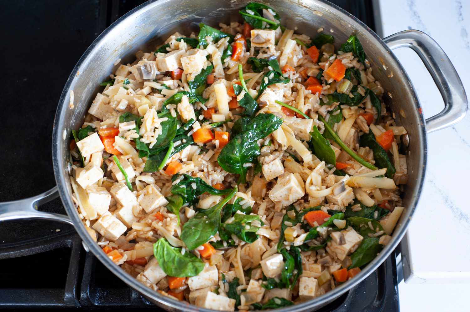 Cooking filling for vegetarian Stuffed Peppers