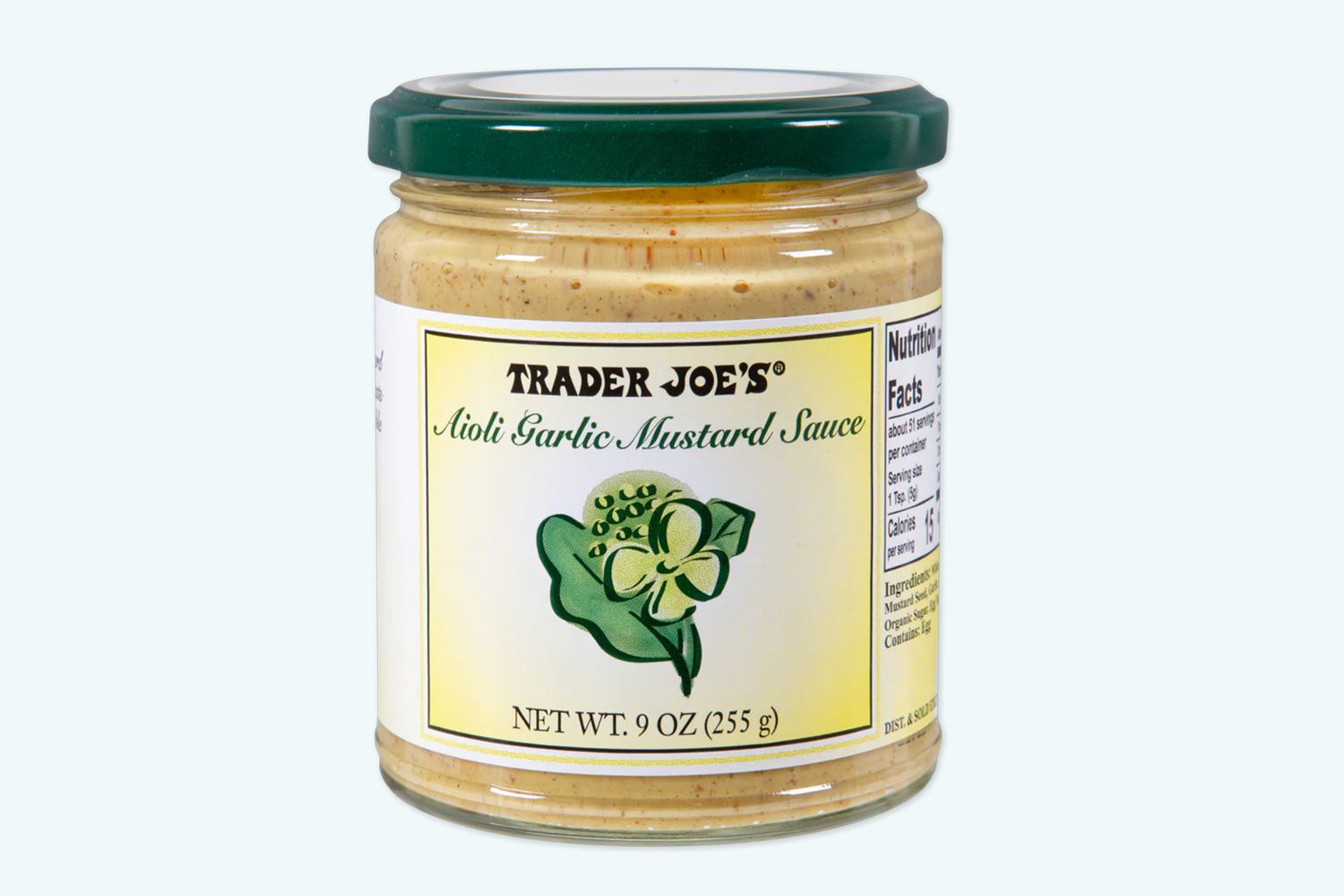 Jar of Trader Joe's Aioli Garlic Mustard Sauce