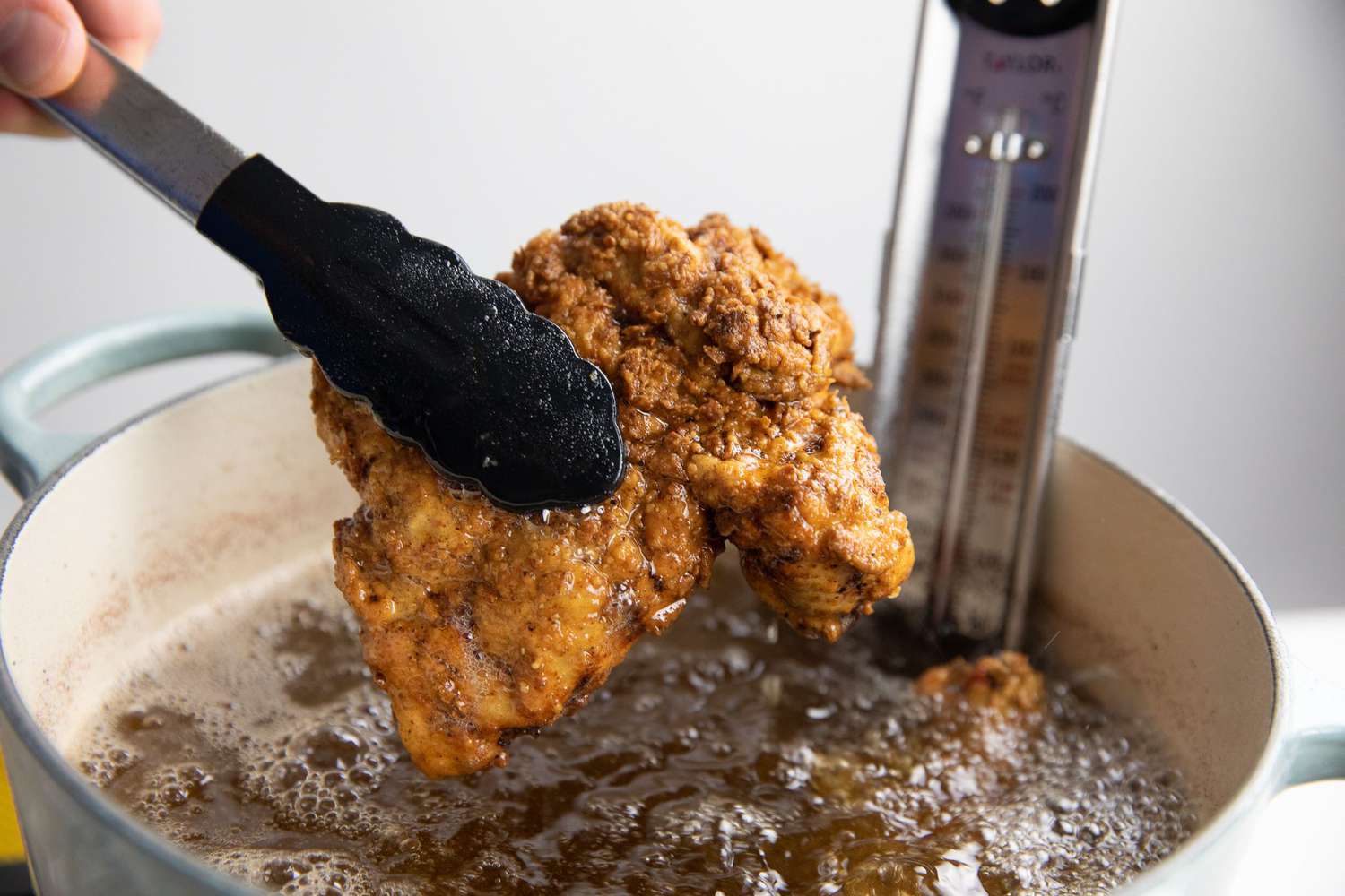 deep frying chicken