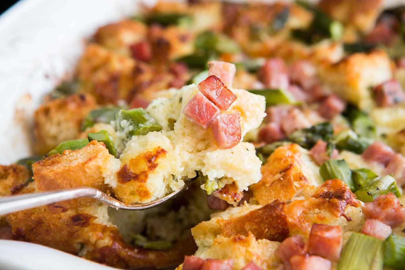 Ham and Asparagus Strata