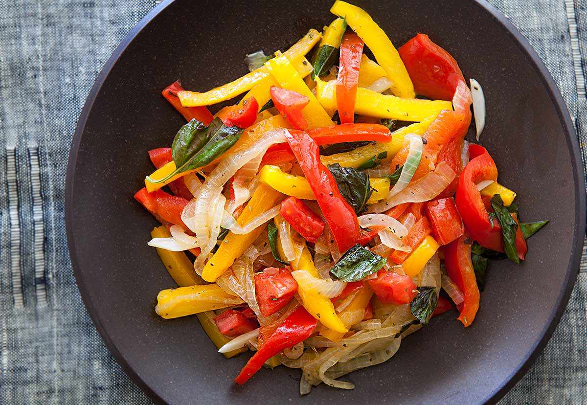 sautéed peppers and onions