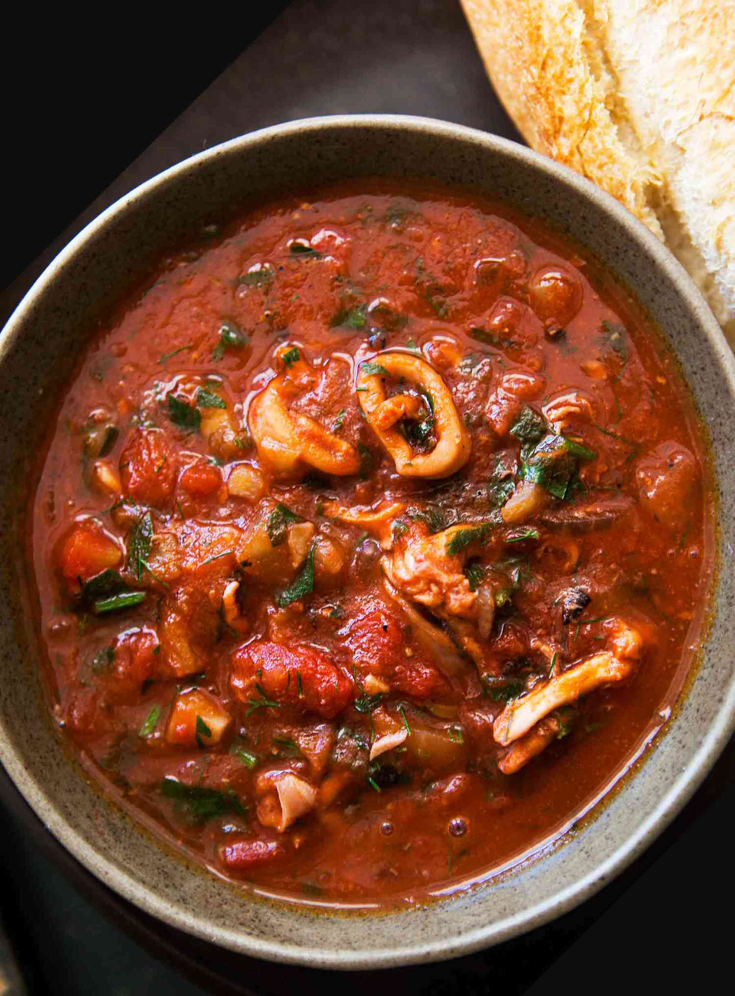 Calamari Stewed in Tomatoes