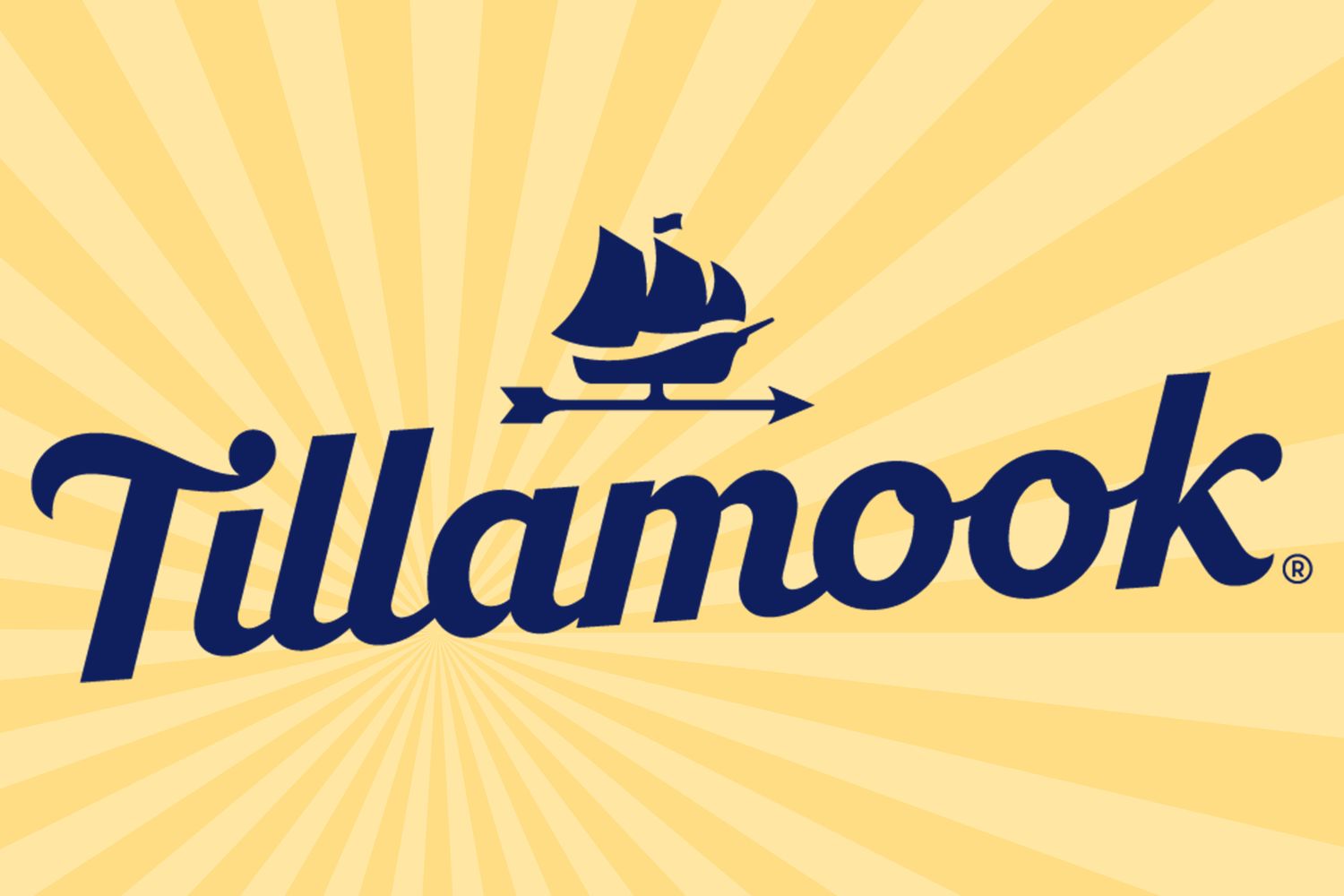 Tillamook logo with a ship graphic