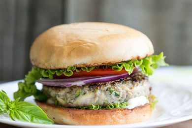 Turkey Zucchini Burger with Garlic Mayo