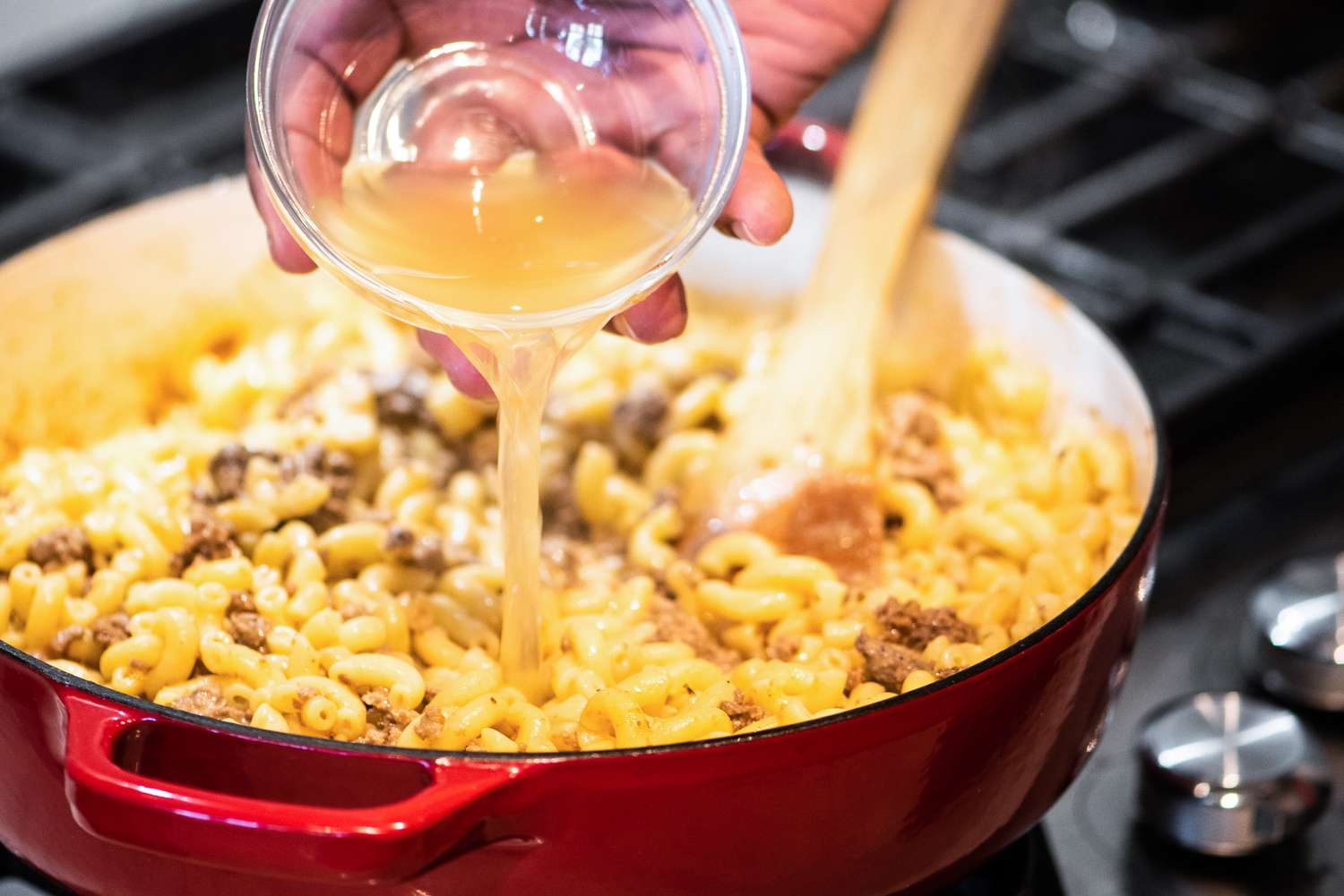 Stock Added to Dutch Oven 