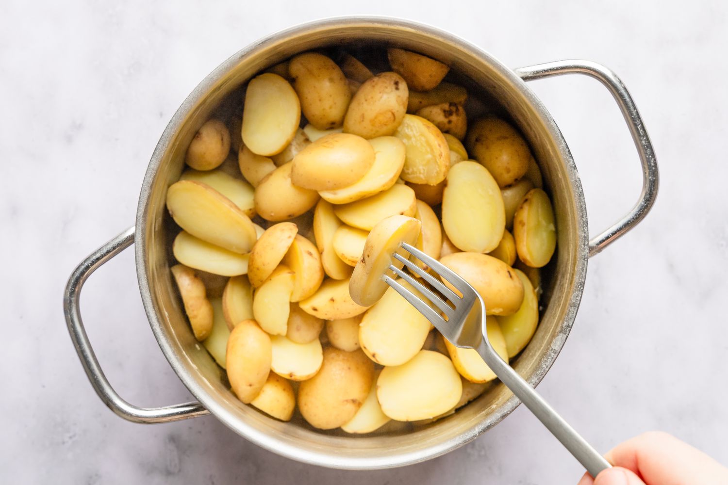 potatoes boiled til fork tender for bang bang potatoes recipe