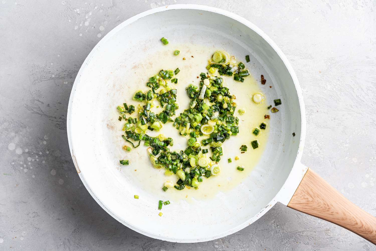 Sauteed Onions in Pan for Huevos a la Mexicana Recipe