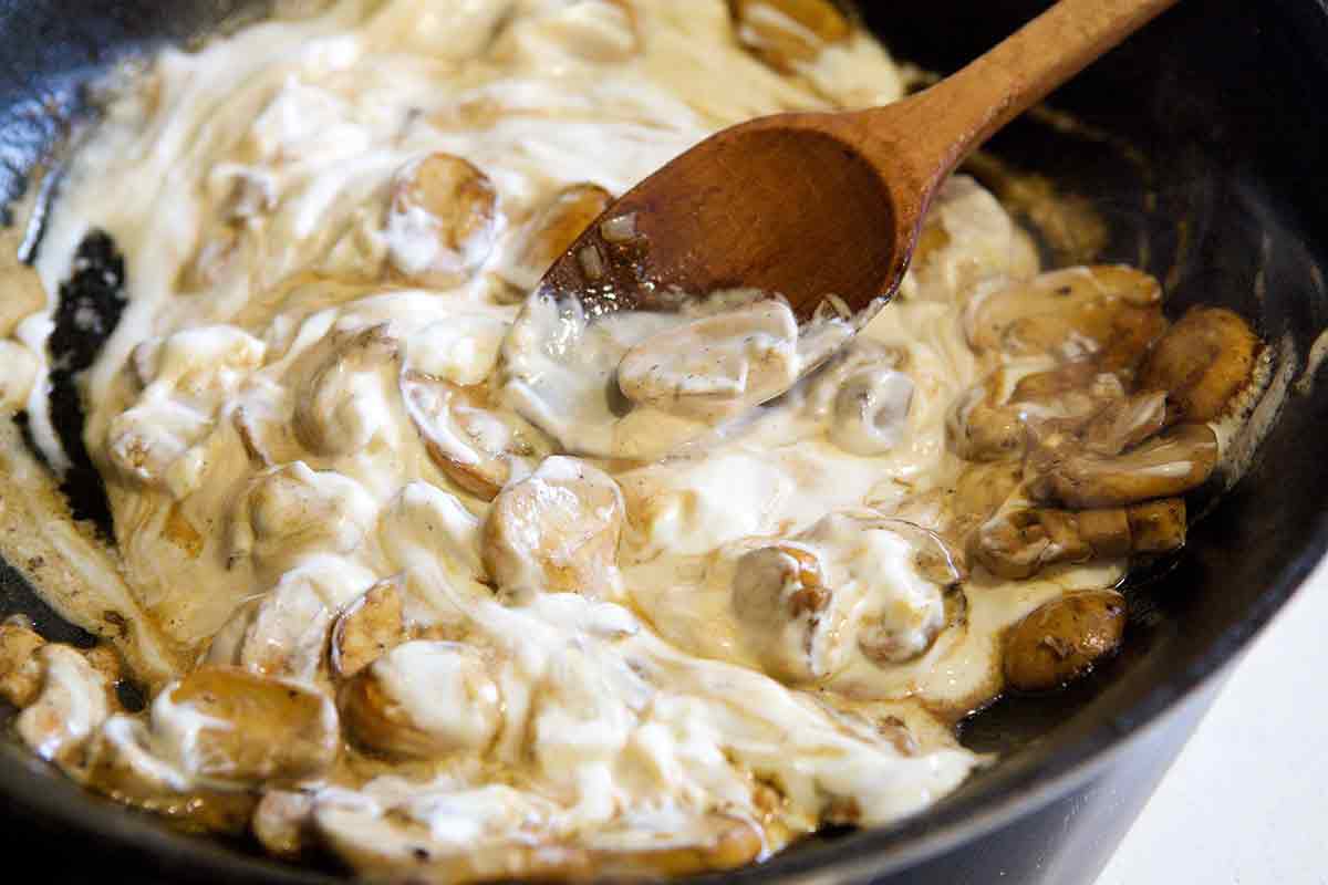 add sour cream for hamburger stroganoff