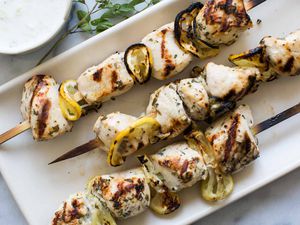 Greek Lemon Chicken Skewers