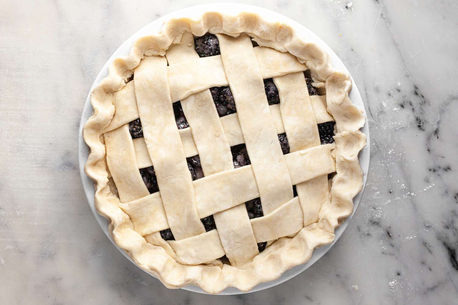 Blackberry Pie with a Lattice Pie Top
