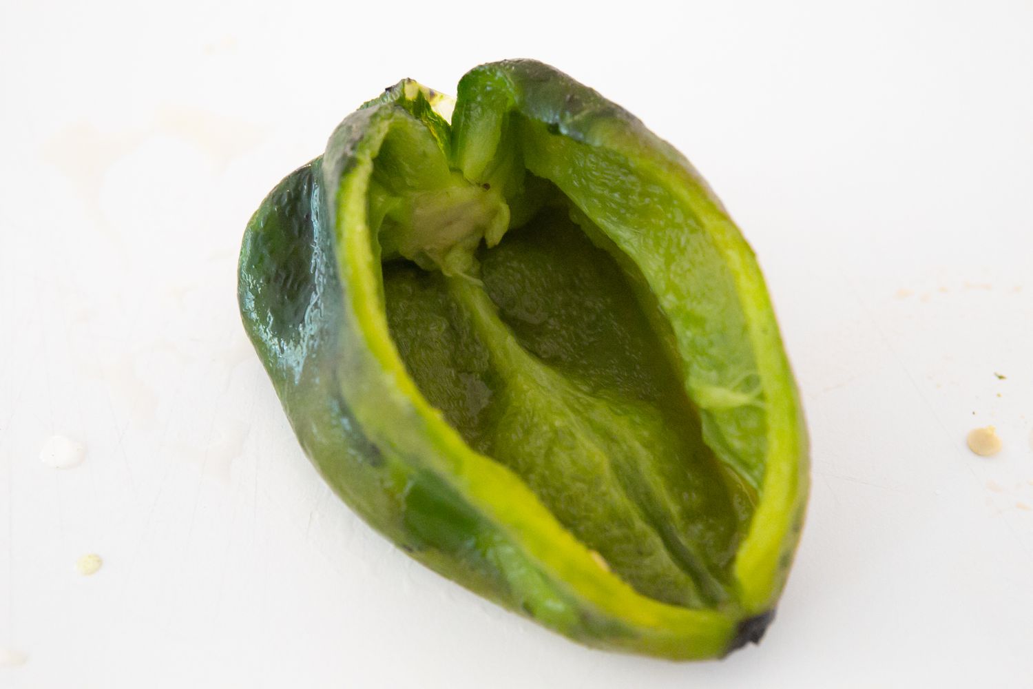 Seeds Removed from Chile en Nogada Peppers