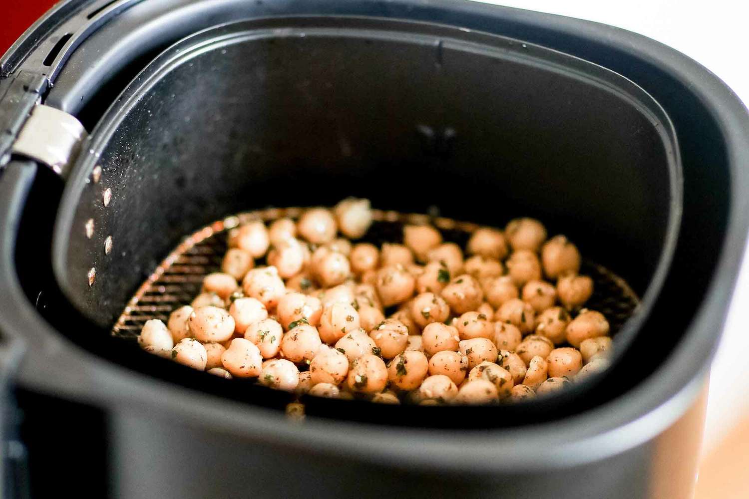 Roasted Chickpeas in the Air Fryer transfer to air fryer