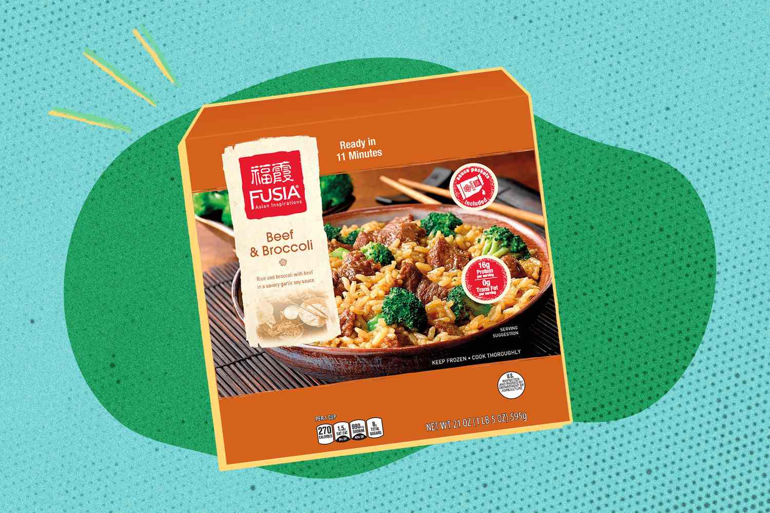 Aldis frozen beef and broccoli meal packaging